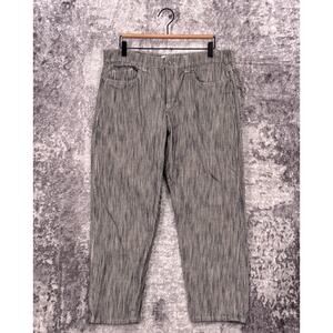 You Must Create Pants Large Mens YMC Cotton Linen Railroad Striped Cropped
